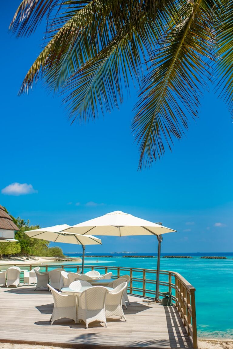 Maldives overwater villa on turquoise lagoon