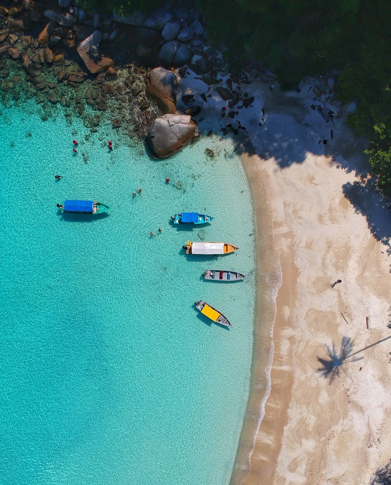 Hidden uncrowded beach with turquoise water